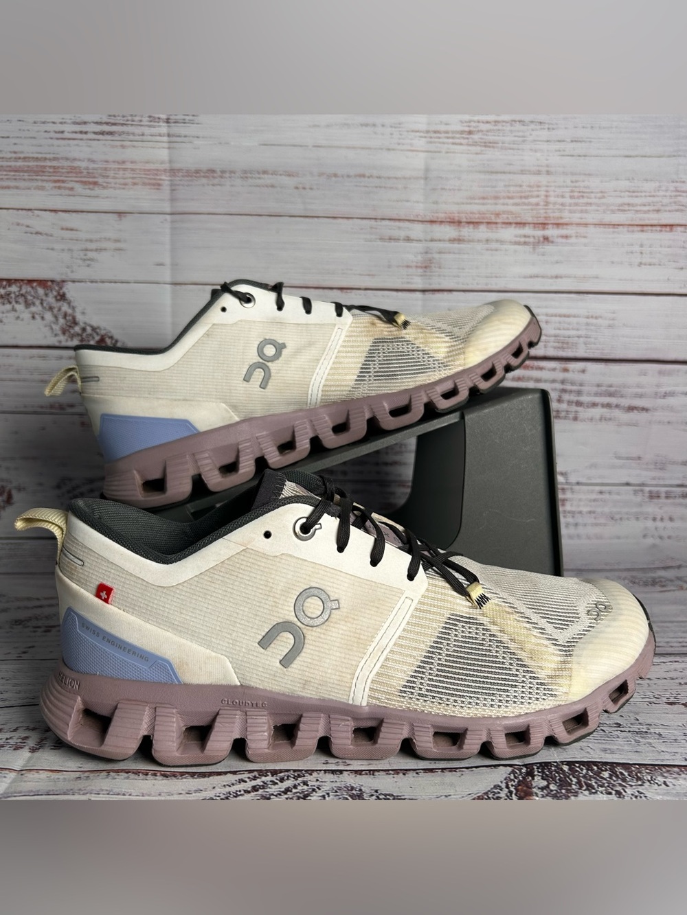 On Running Cloud X 3 Shift White Heron Shoes Women’s Size 8